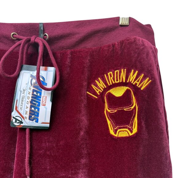 Universe Marvel Velour Joggers Plus Size 2X Avengers: Endgame I Am Iron Man NEW - Picture 5 of 14